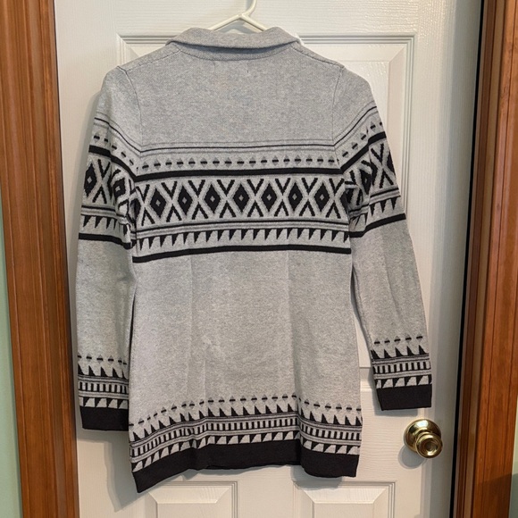 Cynthia Rowley Black and Gray Zip-Up Womens Sweater - Picture 3 of 3